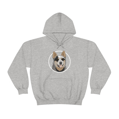 Australian Cattle Dog Circle | Hooded Sweatshirt - Detezi Designs-28536047820413710228