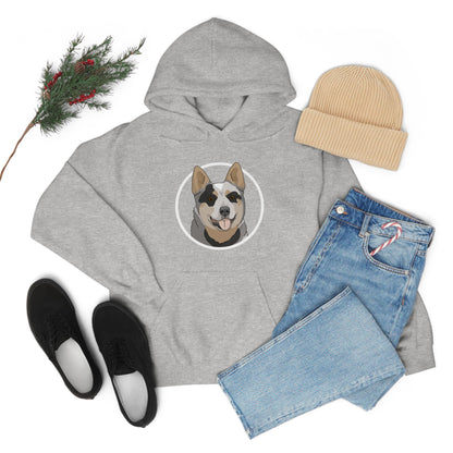 Australian Cattle Dog Circle | Hooded Sweatshirt - Detezi Designs-28536047820413710228