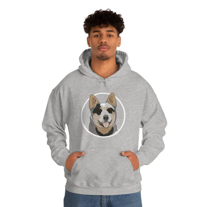 Australian Cattle Dog Circle | Hooded Sweatshirt - Detezi Designs-28536047820413710228