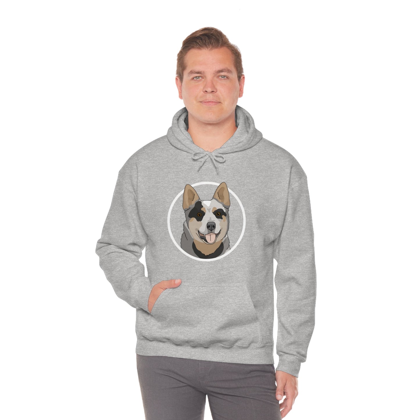 Australian Cattle Dog Circle | Hooded Sweatshirt - Detezi Designs-28536047820413710228