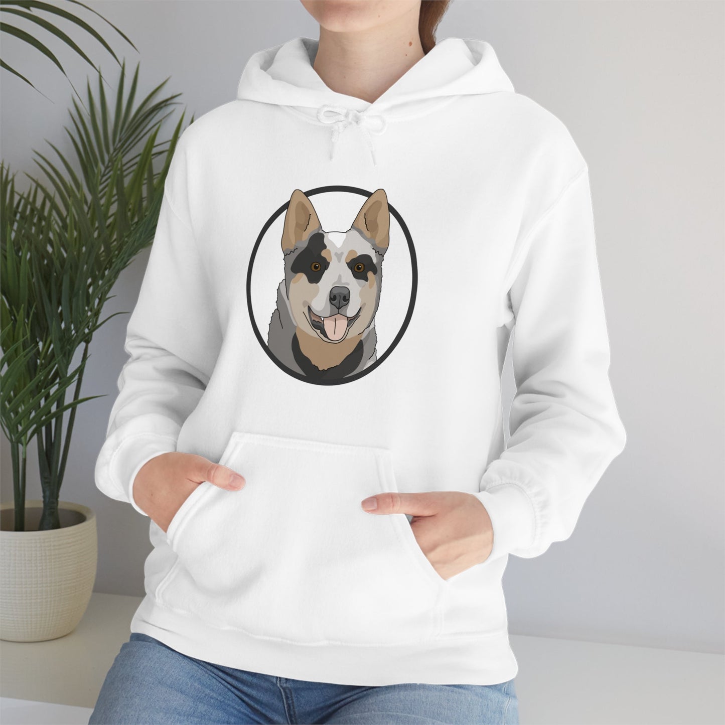 Australian Cattle Dog Circle | Hooded Sweatshirt - Detezi Designs-28536047820413710228