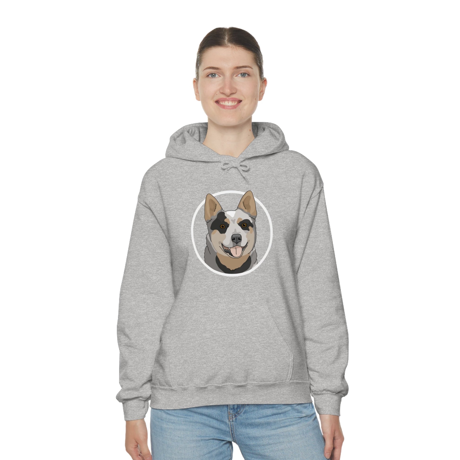 Australian Cattle Dog Circle | Hooded Sweatshirt - Detezi Designs-28536047820413710228