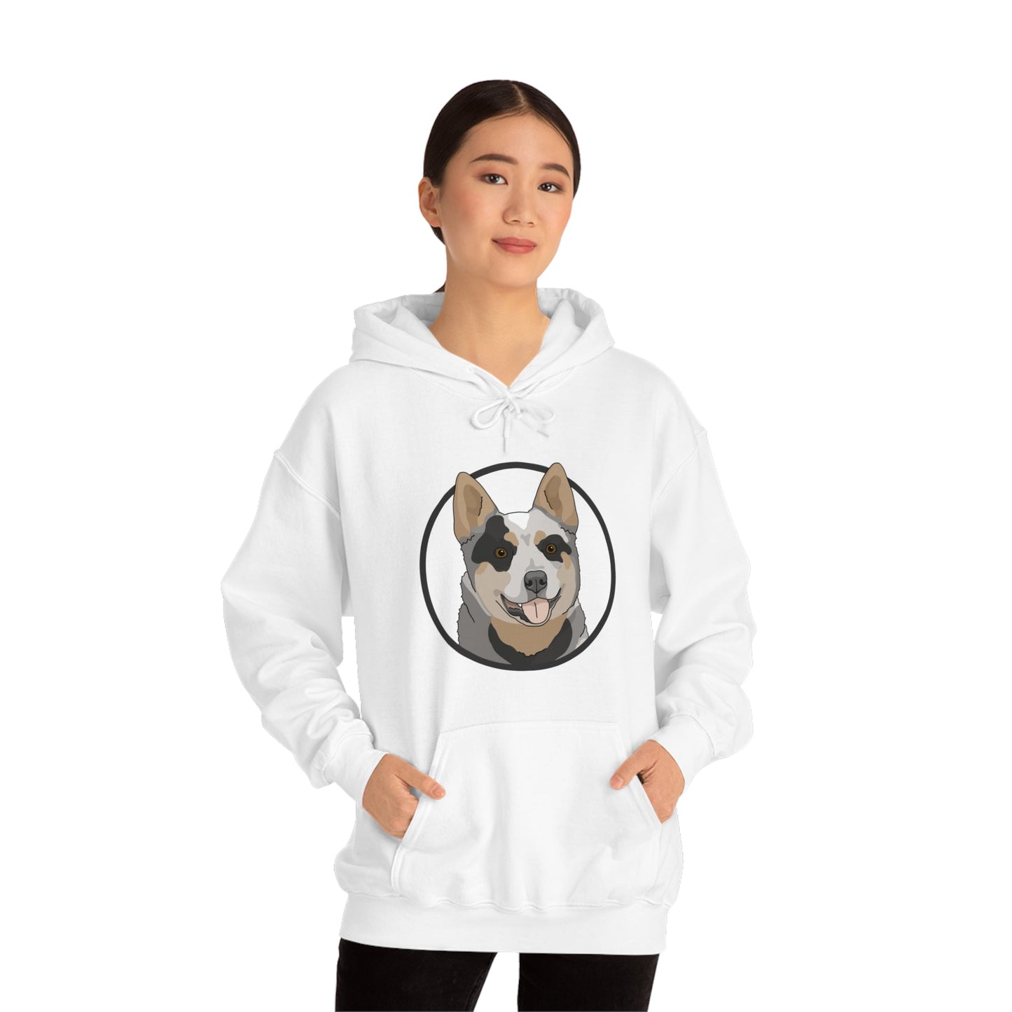 Australian Cattle Dog Circle | Hooded Sweatshirt - Detezi Designs-28536047820413710228