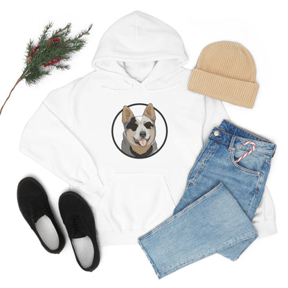 Australian Cattle Dog Circle | Hooded Sweatshirt - Detezi Designs-28536047820413710228