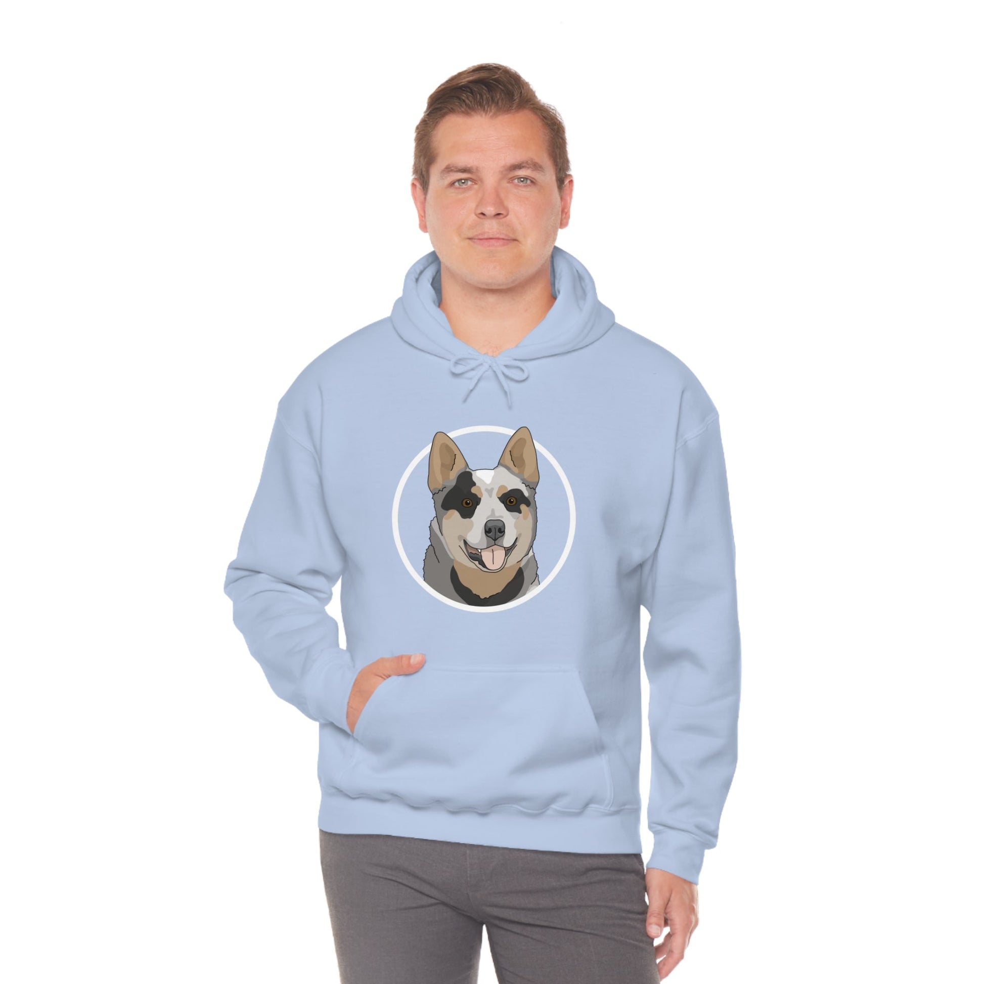 Australian Cattle Dog Circle | Hooded Sweatshirt - Detezi Designs-28536047820413710228