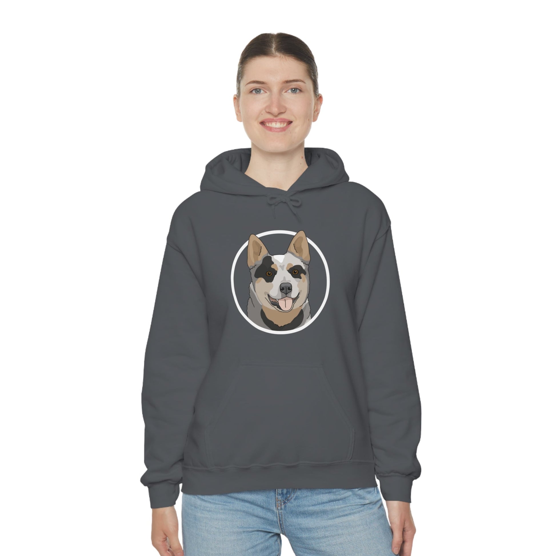 Australian Cattle Dog Circle | Hooded Sweatshirt - Detezi Designs-28536047820413710228