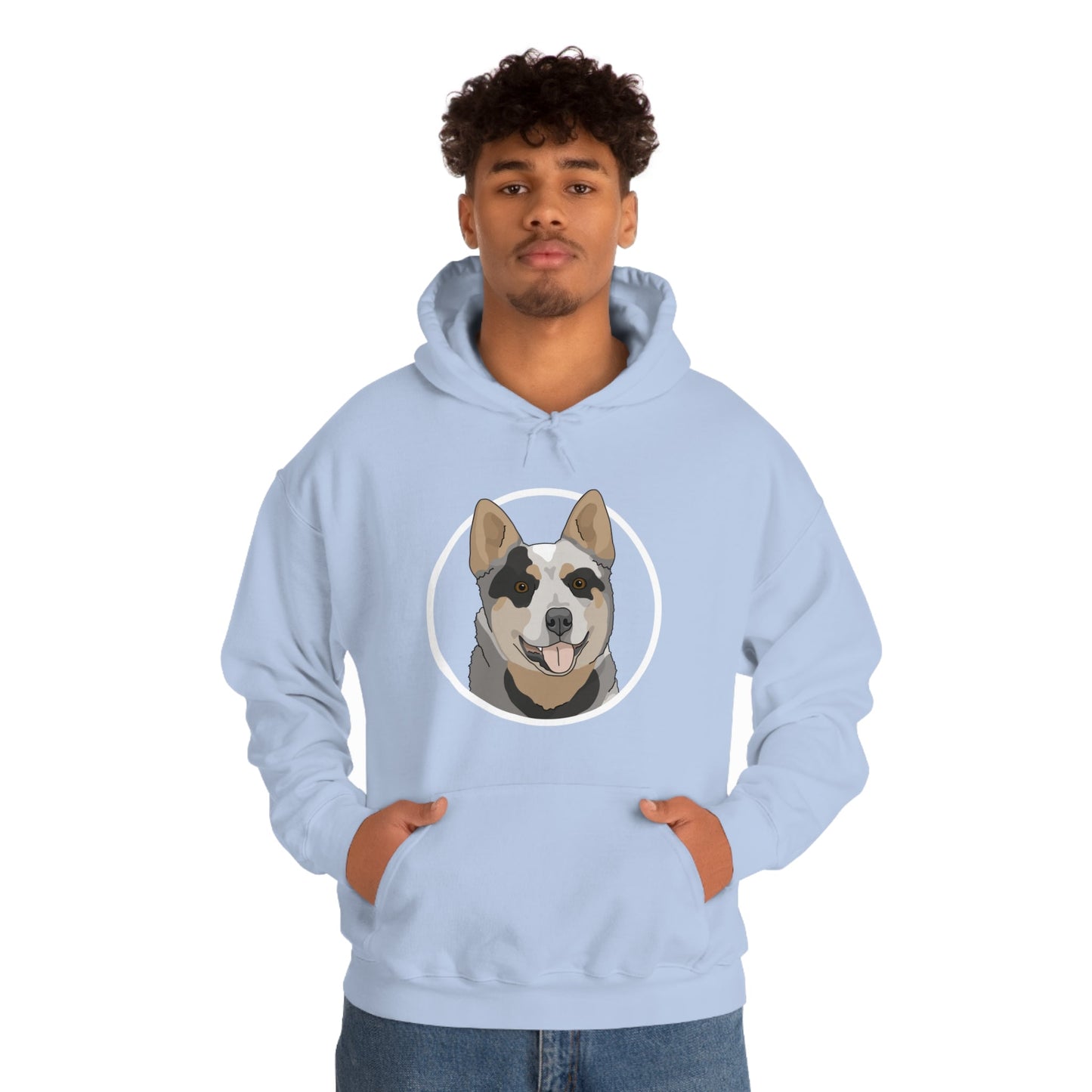 Australian Cattle Dog Circle | Hooded Sweatshirt - Detezi Designs-28536047820413710228