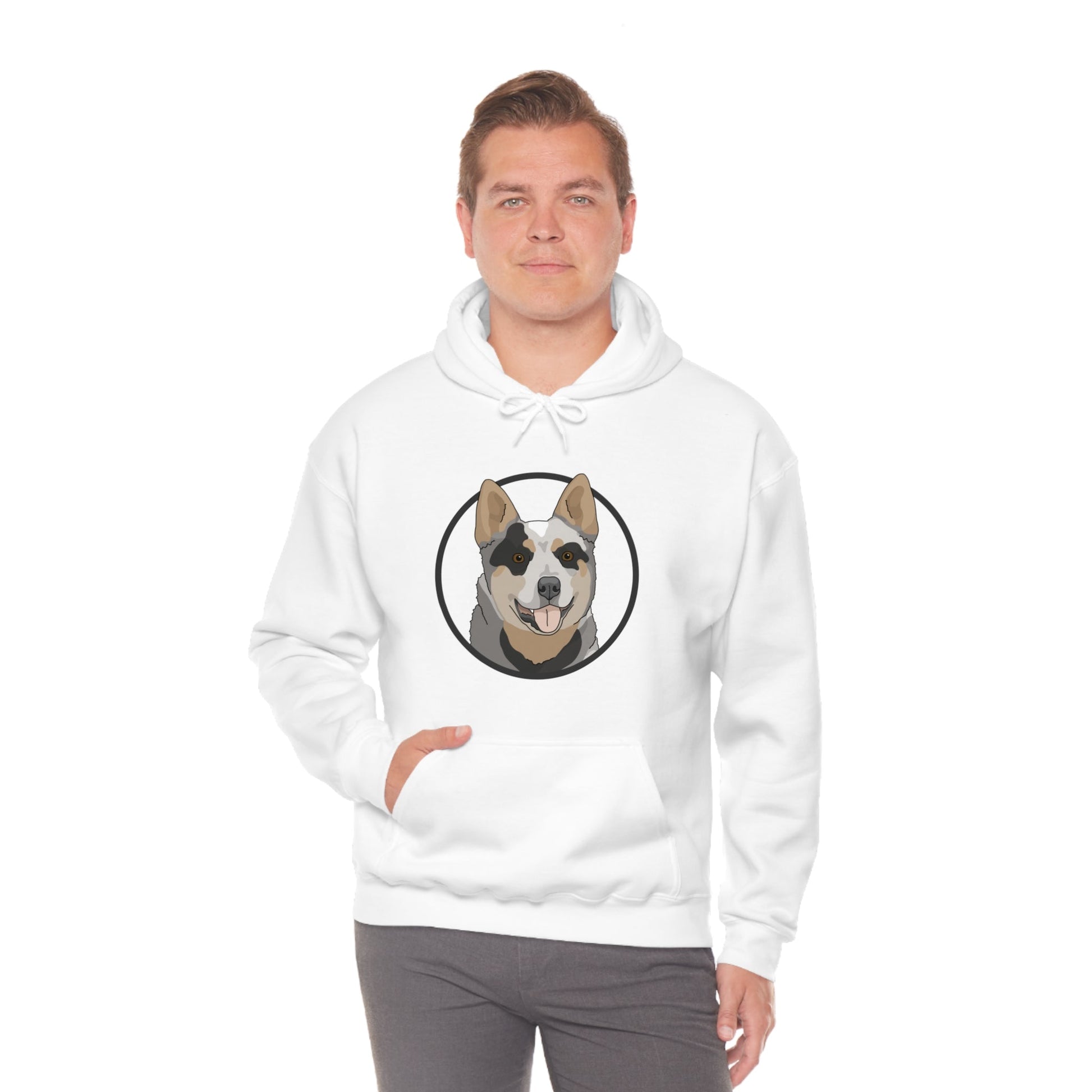 Australian Cattle Dog Circle | Hooded Sweatshirt - Detezi Designs-28536047820413710228