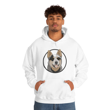 Australian Cattle Dog Circle | Hooded Sweatshirt - Detezi Designs-28536047820413710228