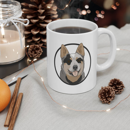 Australian Cattle Dog Circle | Mug - Detezi Designs-18072136833538641446