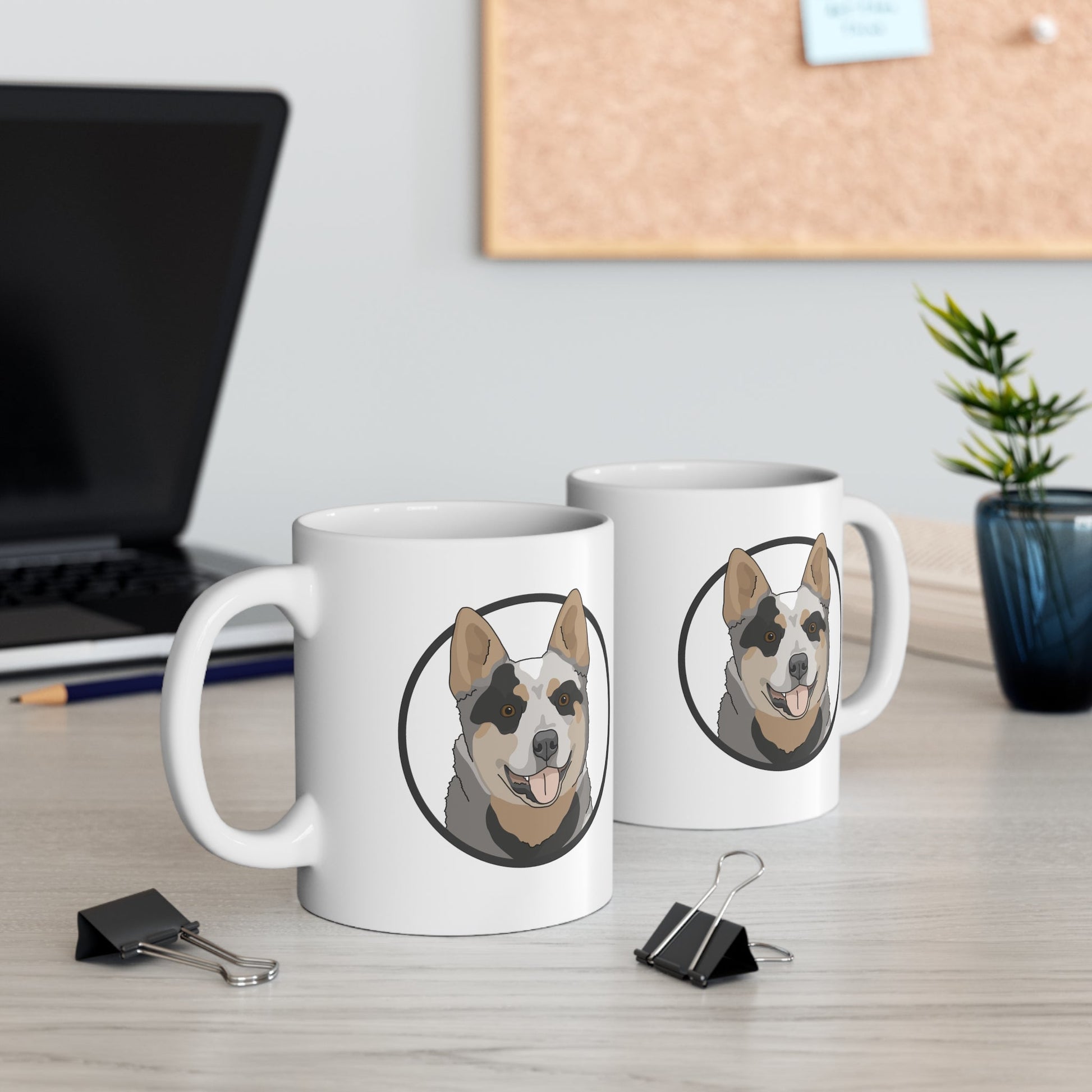 Australian Cattle Dog Circle | Mug - Detezi Designs-18072136833538641446