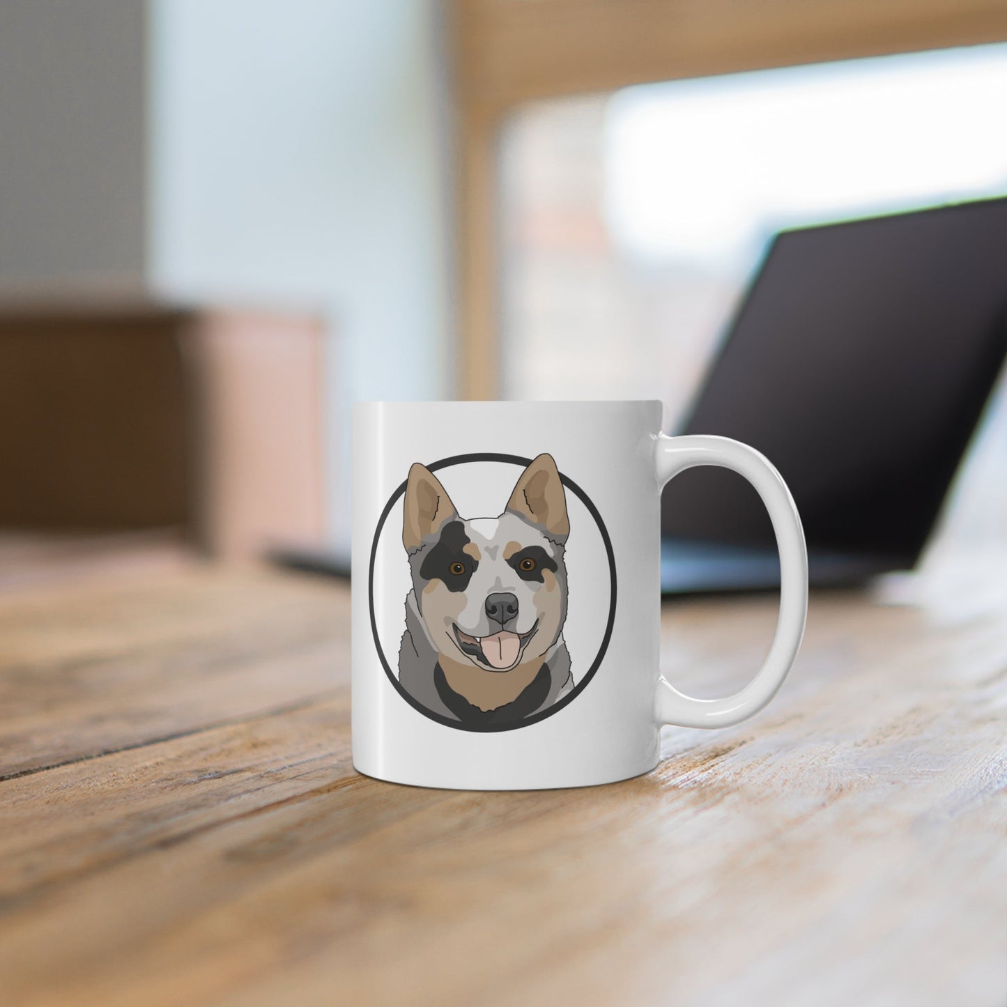 Australian Cattle Dog Circle | Mug - Detezi Designs-18072136833538641446