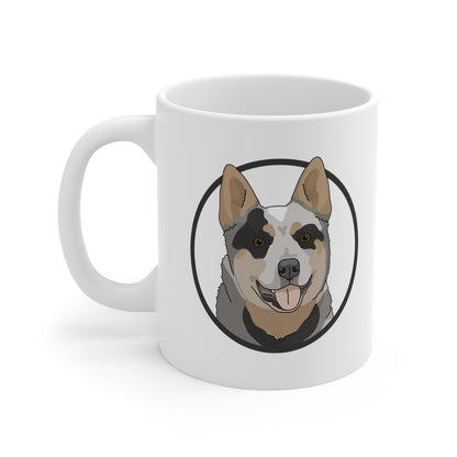 Australian Cattle Dog Circle | Mug - Detezi Designs-18072136833538641446