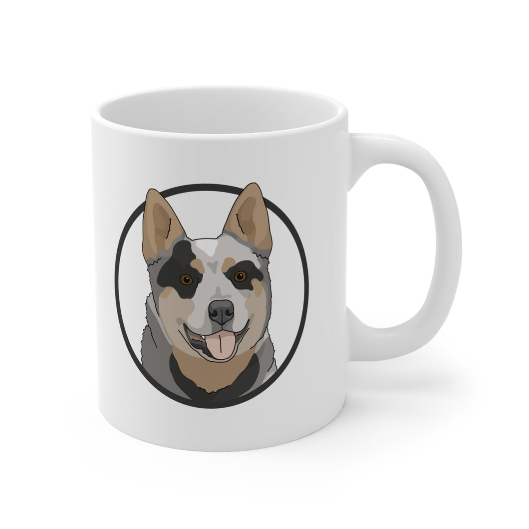 Australian Cattle Dog Circle | Mug - Detezi Designs-18072136833538641446