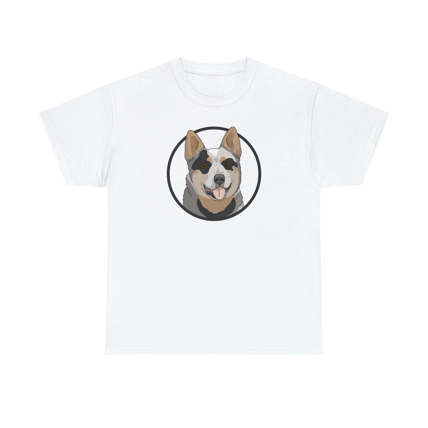 Australian Cattle Dog Circle | T-shirt - Detezi Designs-17029528633857082109