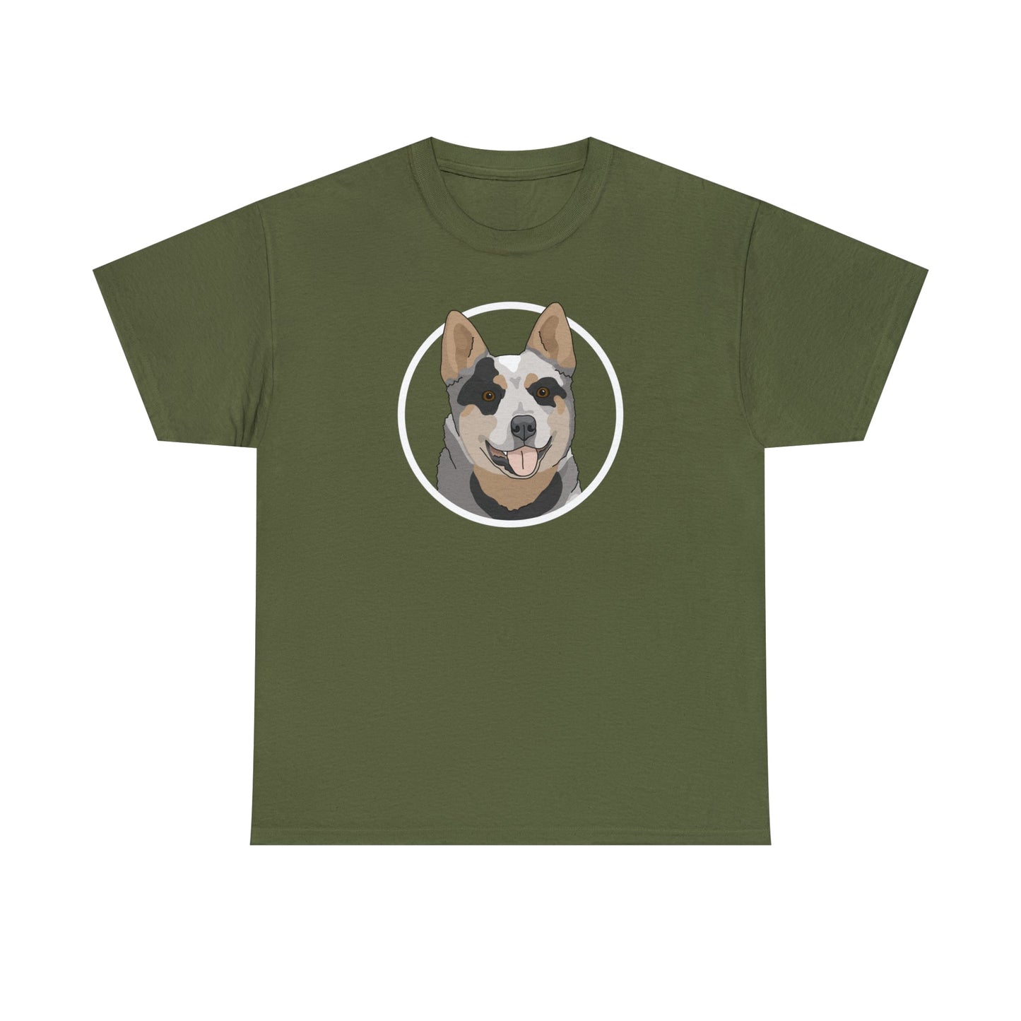 Australian Cattle Dog Circle | T-shirt - Detezi Designs-25631997910693924788