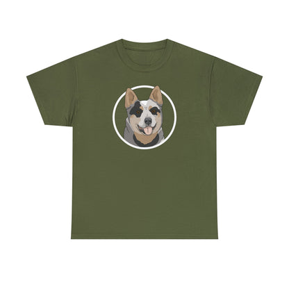 Australian Cattle Dog Circle | T-shirt - Detezi Designs-25631997910693924788