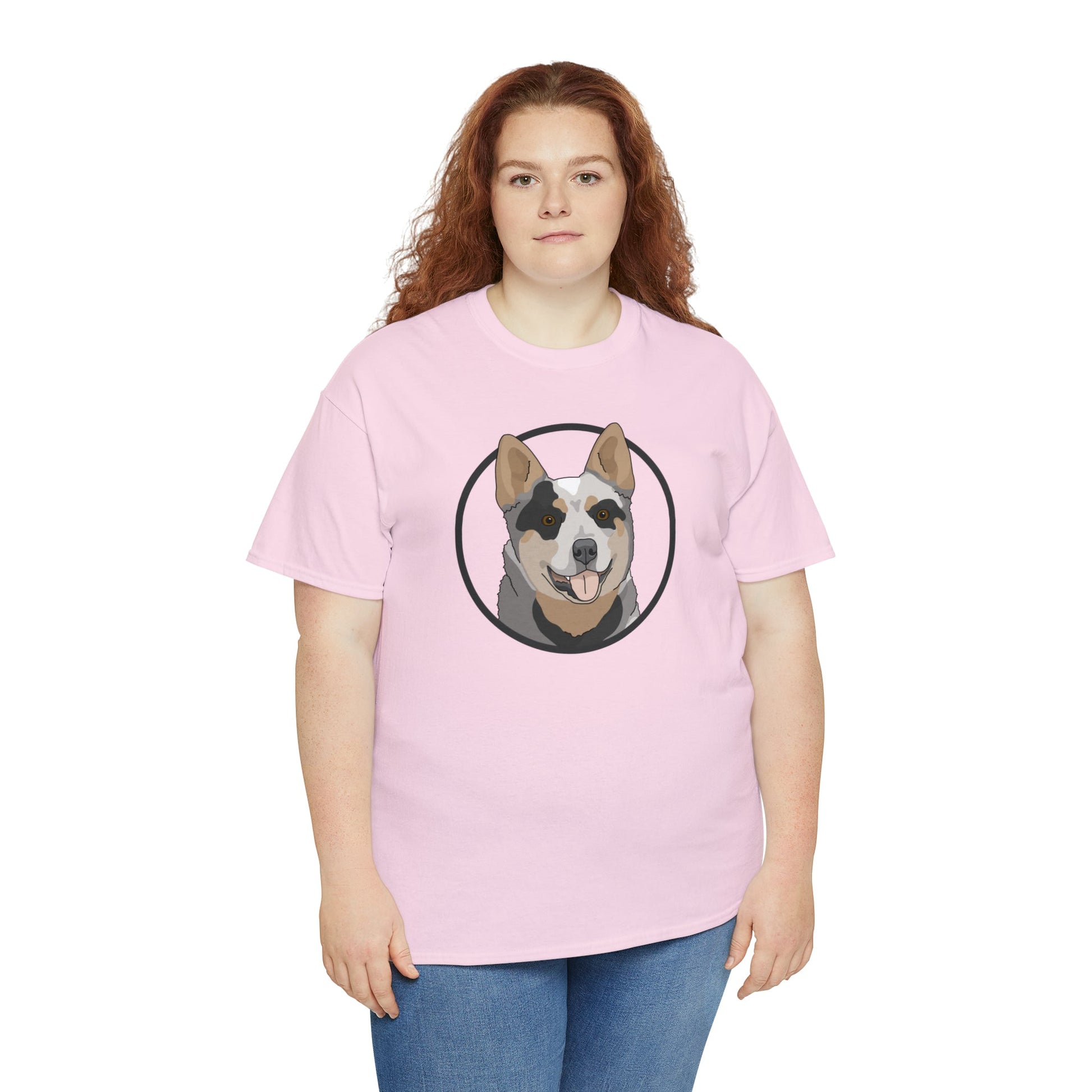 Australian Cattle Dog Circle | T-shirt - Detezi Designs-25631997910693924788