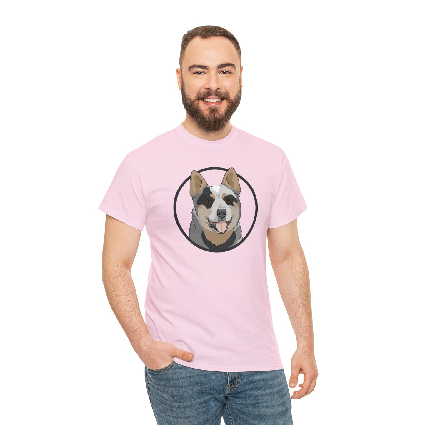 Australian Cattle Dog Circle | T-shirt - Detezi Designs-28247969078082694088