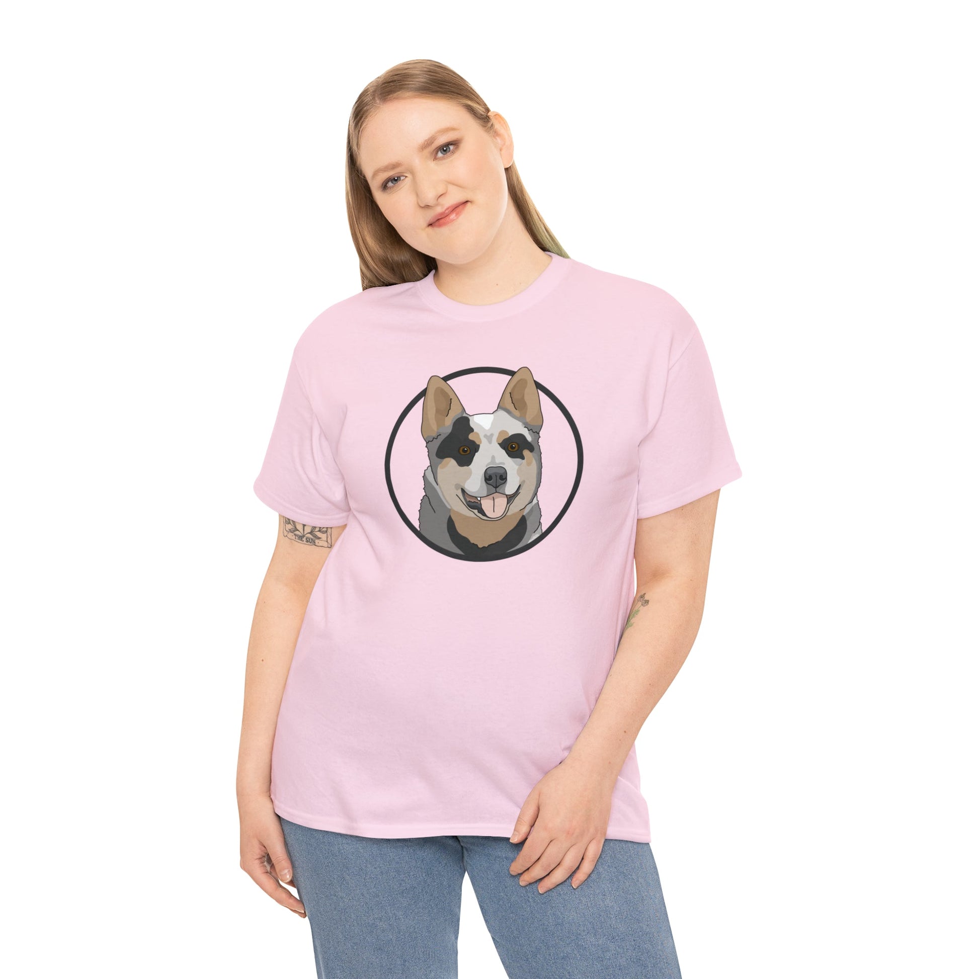 Australian Cattle Dog Circle | T-shirt - Detezi Designs-28247969078082694088