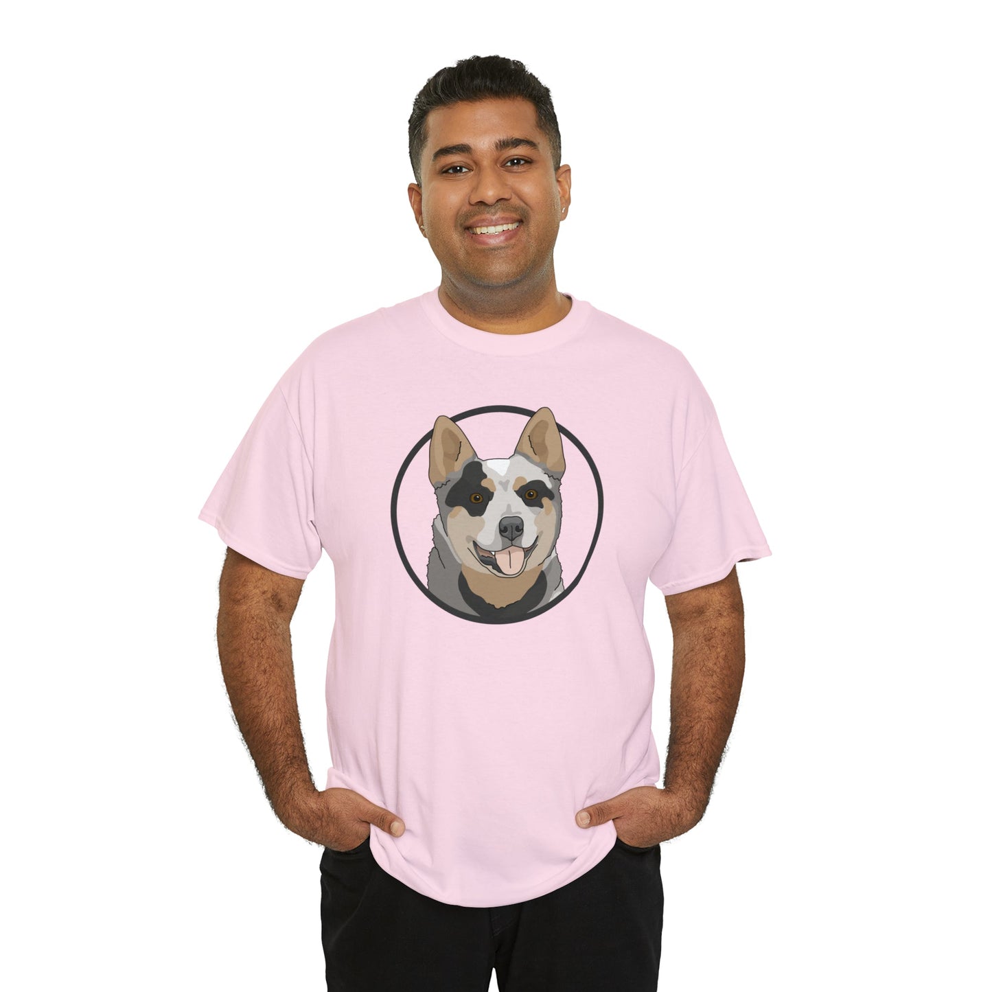 Australian Cattle Dog Circle | T-shirt - Detezi Designs-29460781415978840002