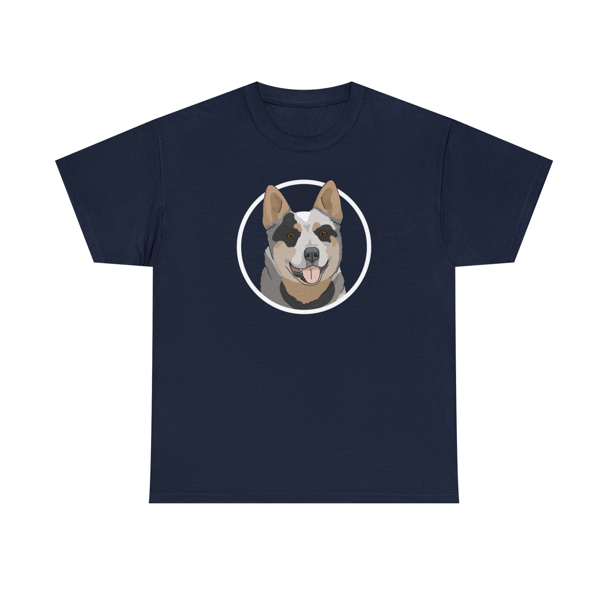 Australian Cattle Dog Circle | T-shirt - Detezi Designs-29460781415978840002