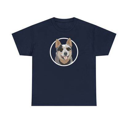 Australian Cattle Dog Circle | T-shirt - Detezi Designs-29460781415978840002