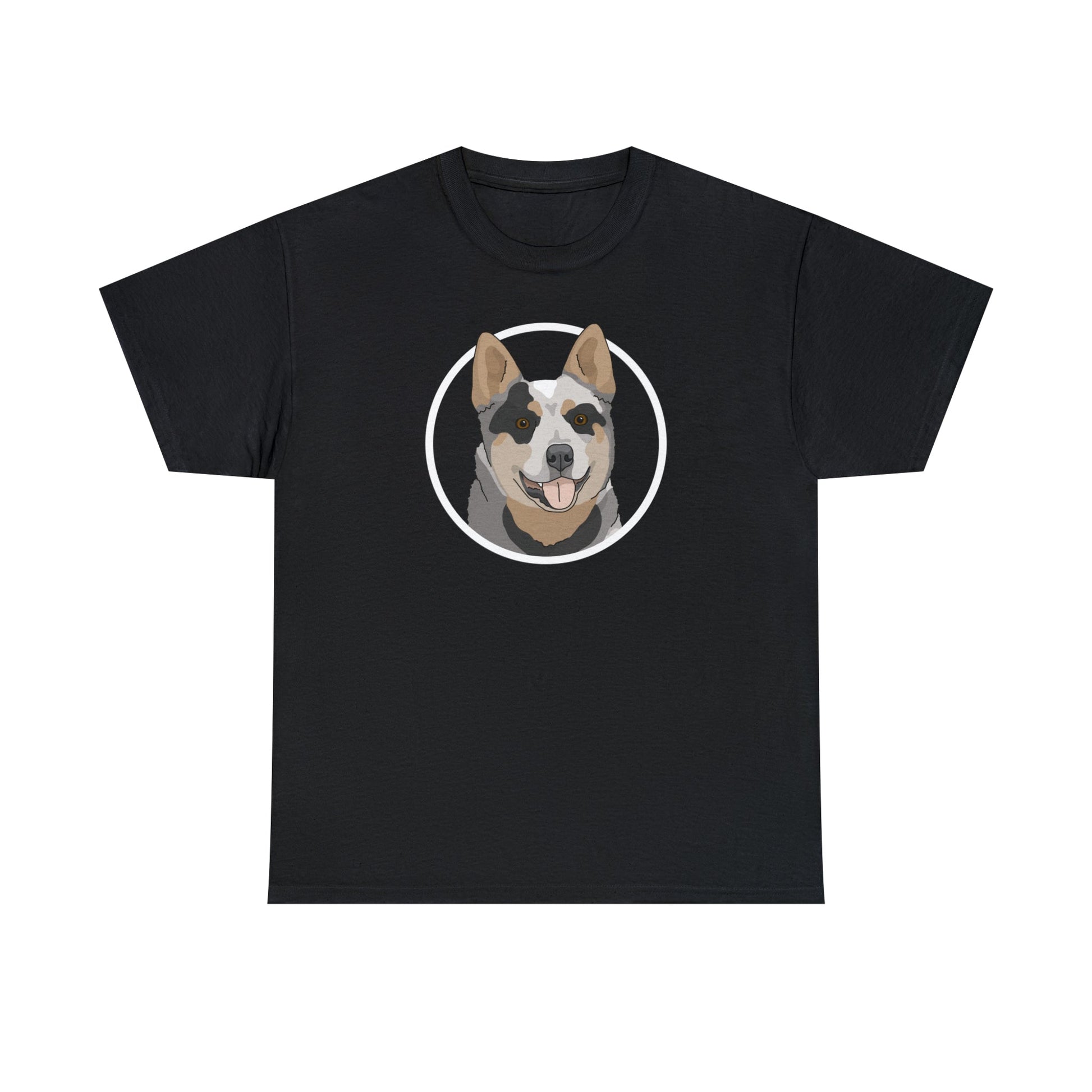 Australian Cattle Dog Circle | T-shirt - Detezi Designs-32411993306673388304