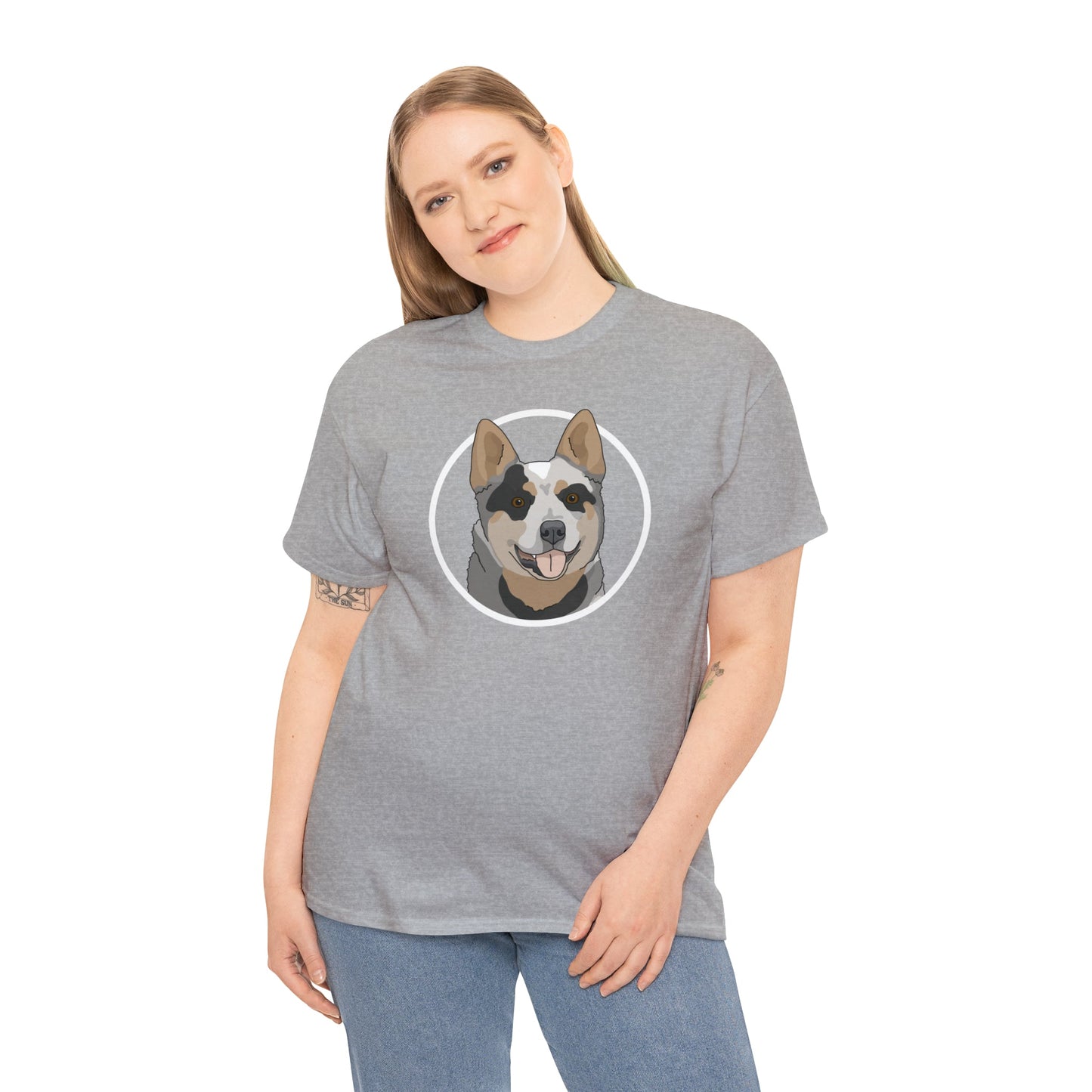 Australian Cattle Dog Circle | T-shirt - Detezi Designs-55445936308229318828