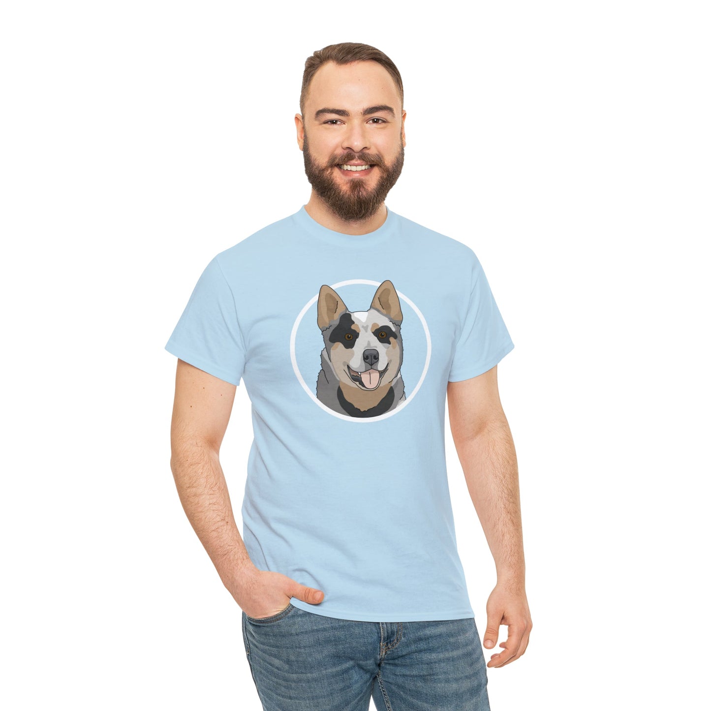 Australian Cattle Dog Circle | T-shirt - Detezi Designs-55445936308229318828