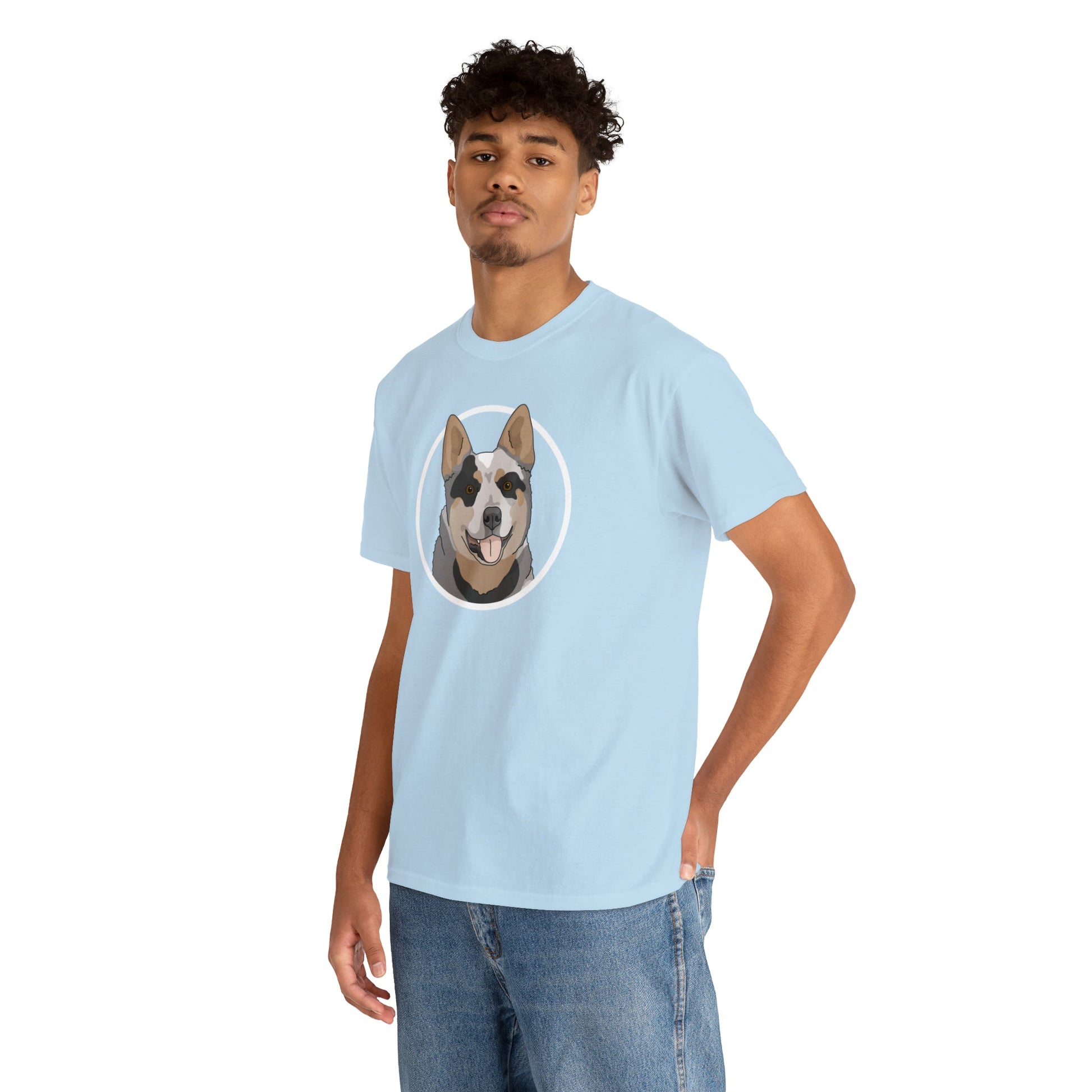 Australian Cattle Dog Circle | T-shirt - Detezi Designs-55445936308229318828