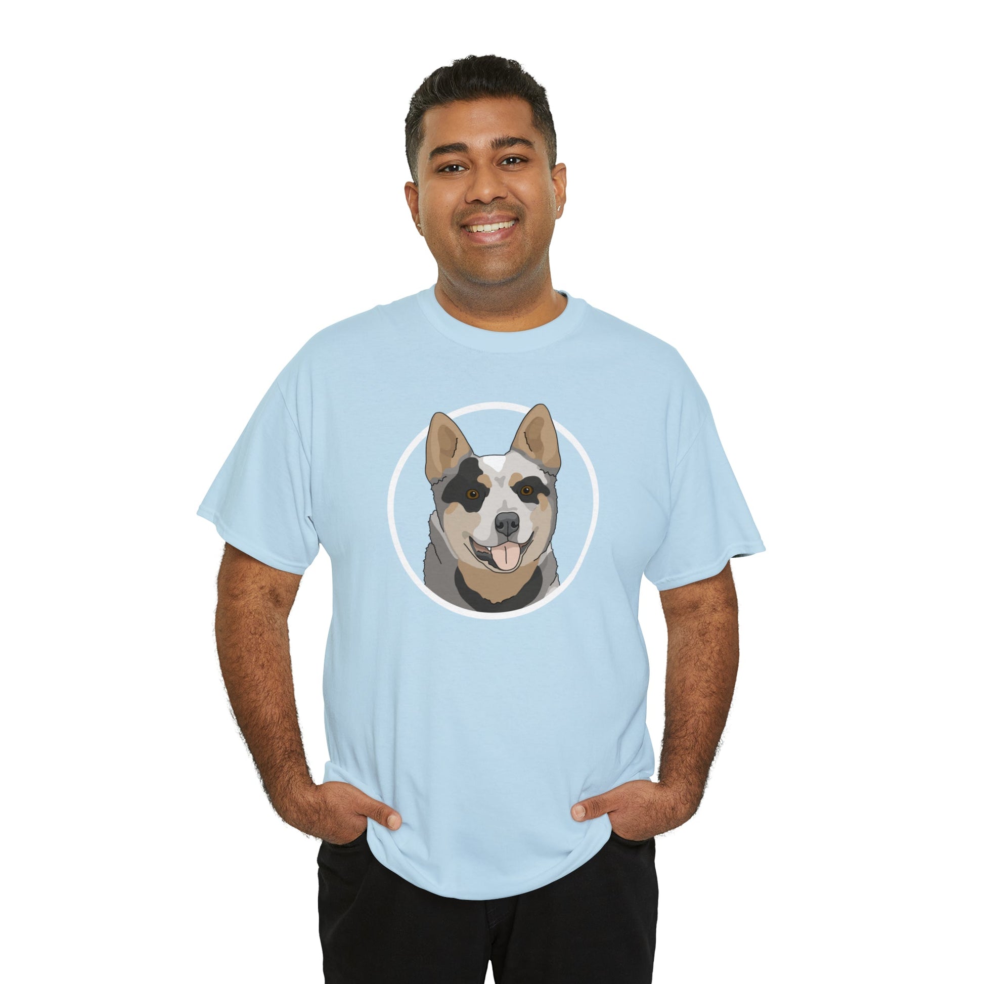 Australian Cattle Dog Circle | T-shirt - Detezi Designs-55445936308229318828