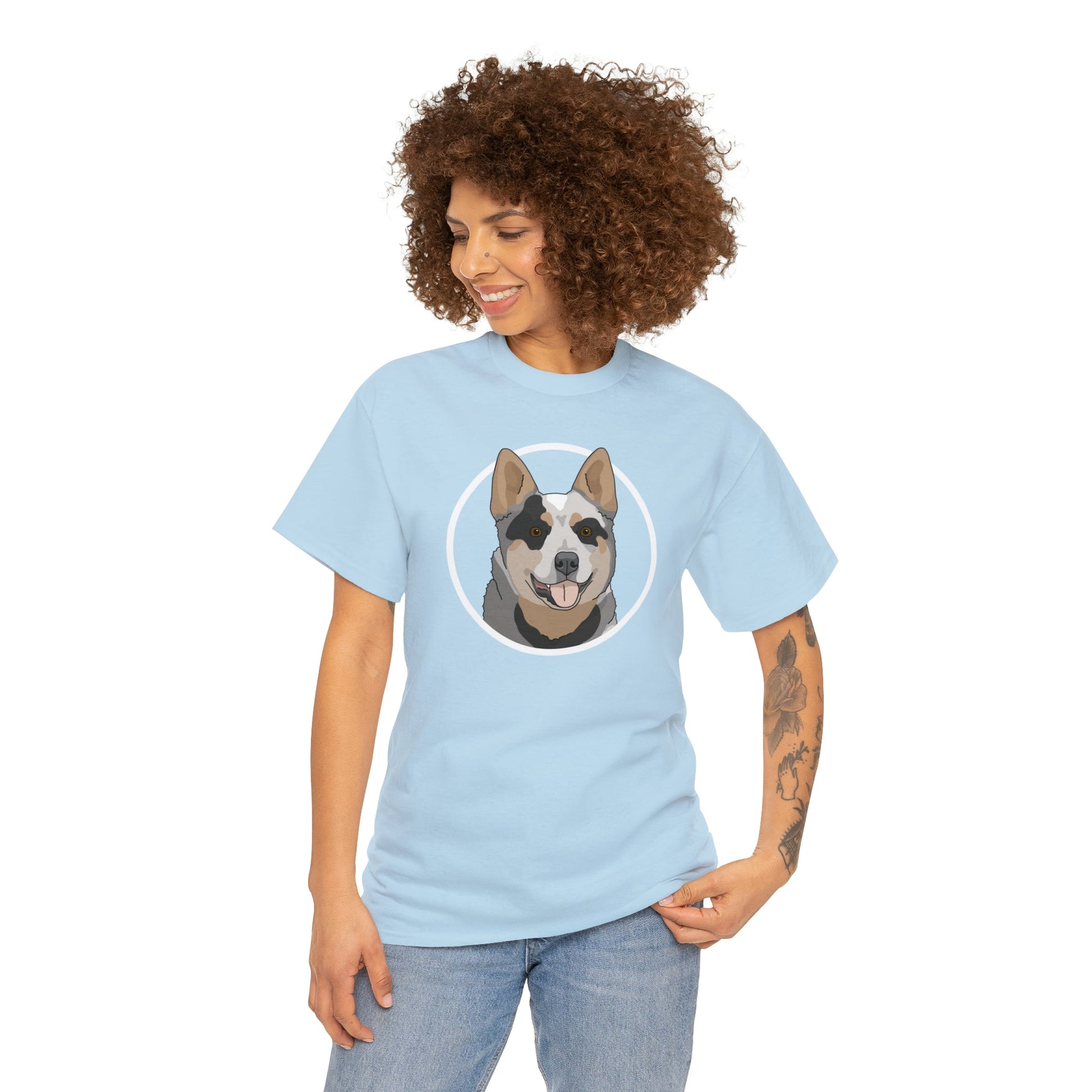 Australian Cattle Dog Circle | T-shirt - Detezi Designs-55445936308229318828