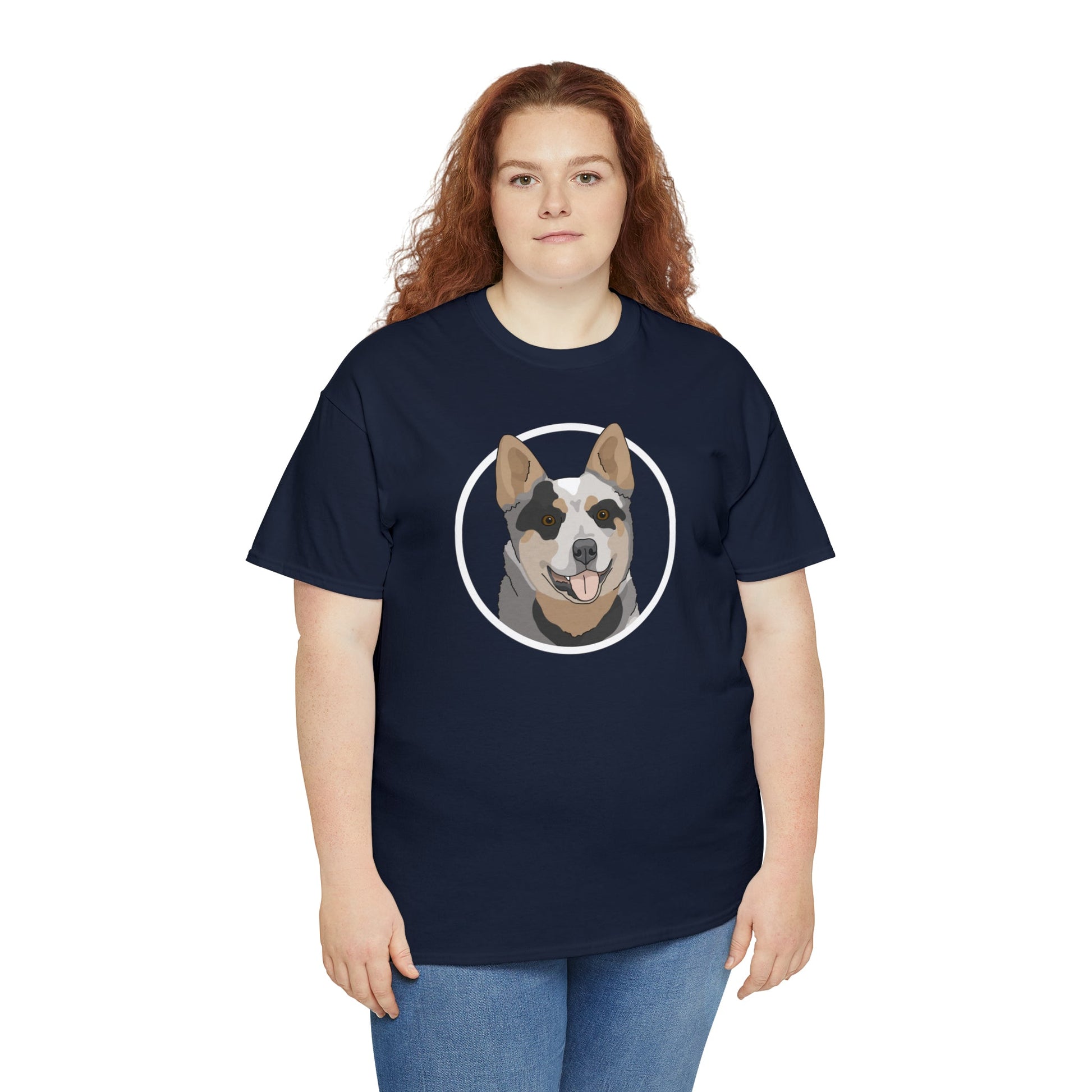 Australian Cattle Dog Circle | T-shirt - Detezi Designs-55445936308229318828