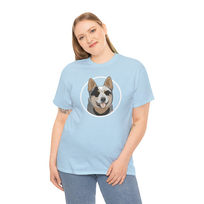 Australian Cattle Dog Circle | T-shirt - Detezi Designs-55445936308229318828