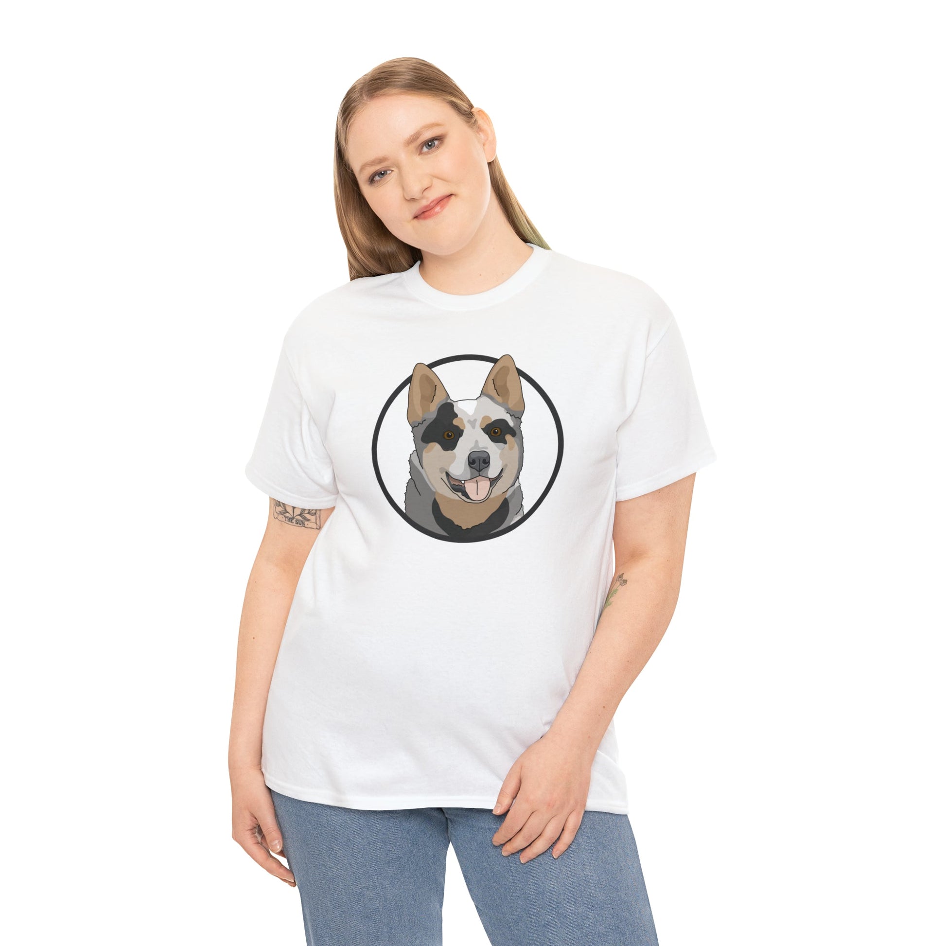 Australian Cattle Dog Circle | T-shirt - Detezi Designs-55445936308229318828