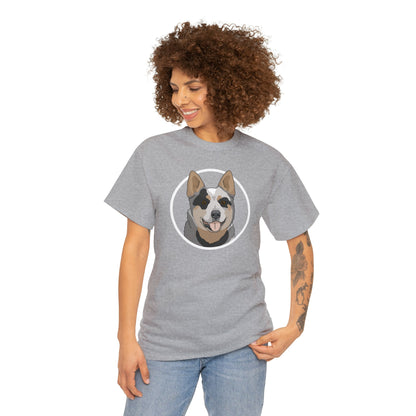 Australian Cattle Dog Circle | T-shirt - Detezi Designs-55445936308229318828