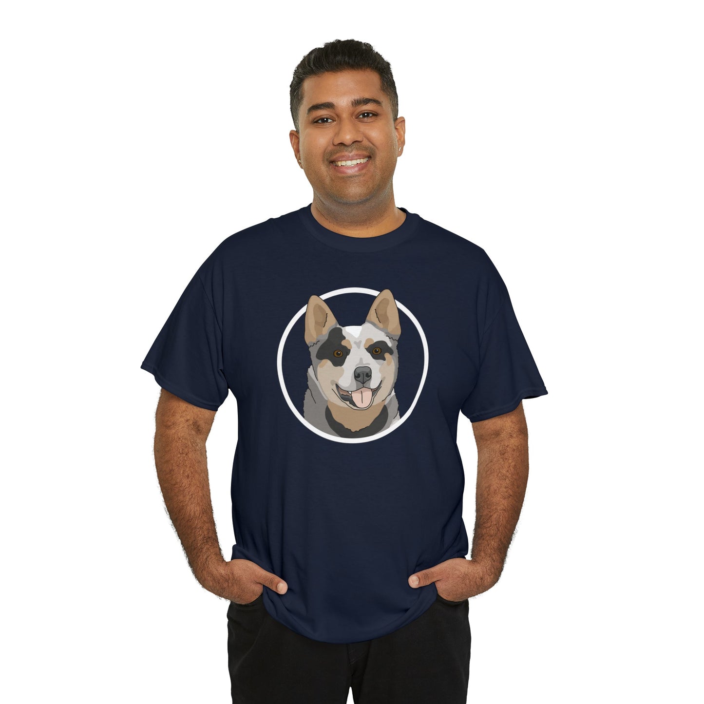 Australian Cattle Dog Circle | T-shirt - Detezi Designs-55445936308229318828