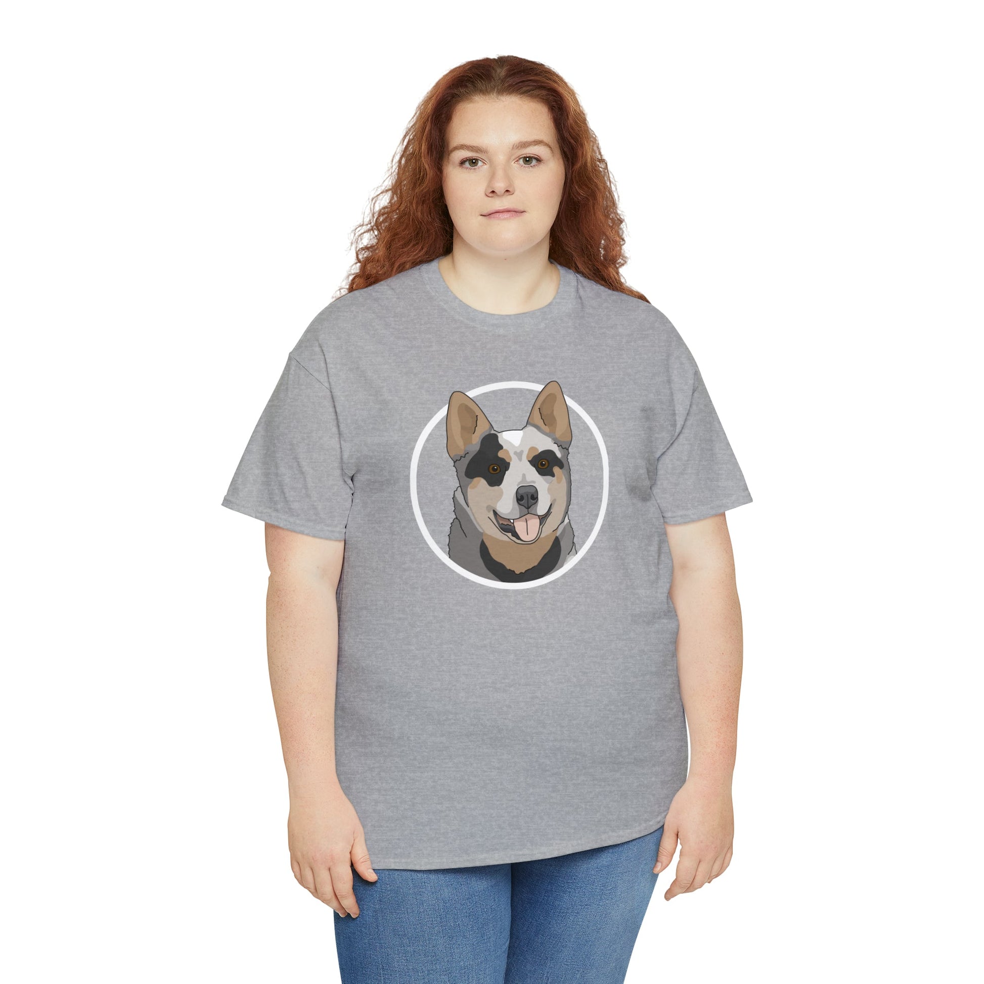 Australian Cattle Dog Circle | T-shirt - Detezi Designs-55445936308229318828