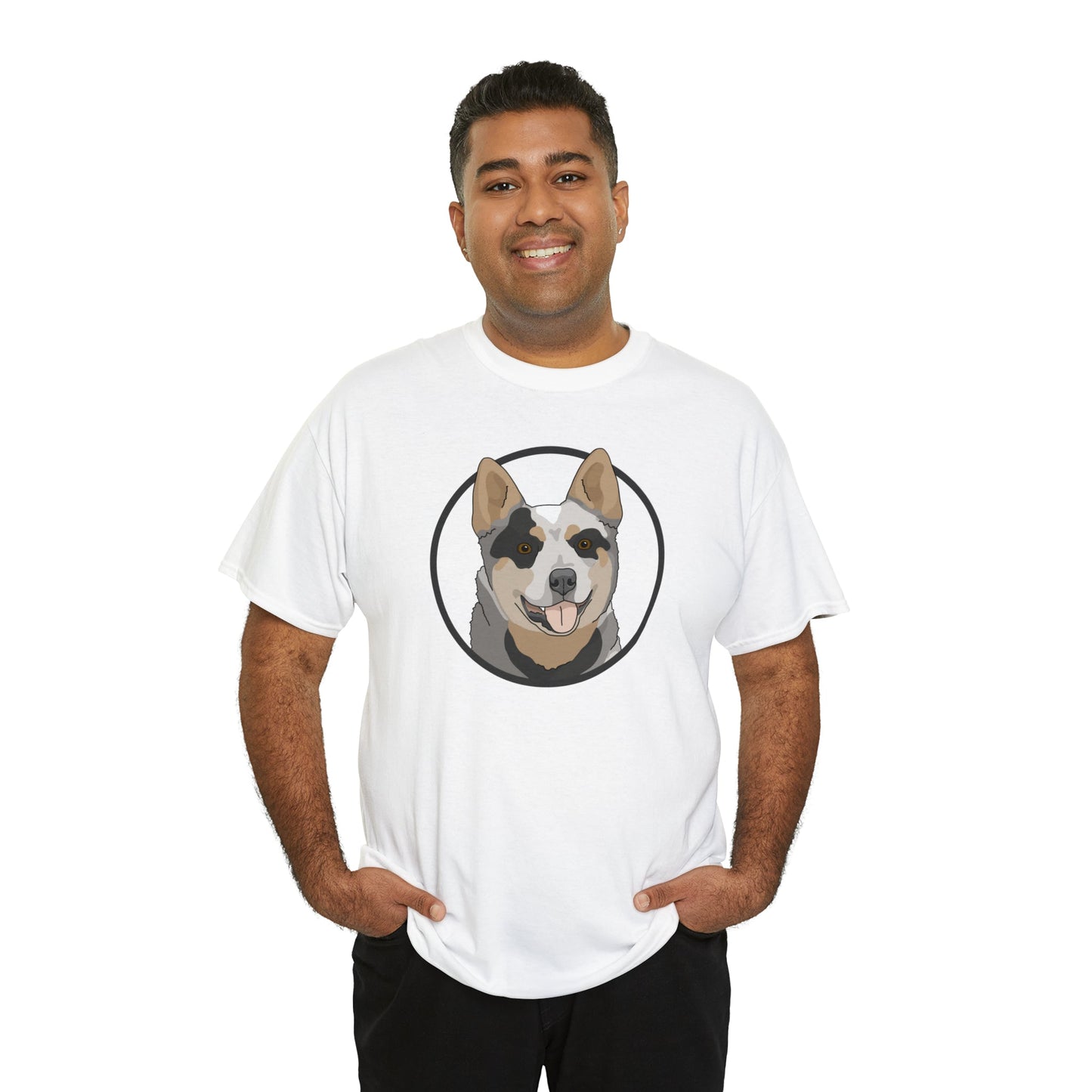 Australian Cattle Dog Circle | T-shirt - Detezi Designs-55445936308229318828