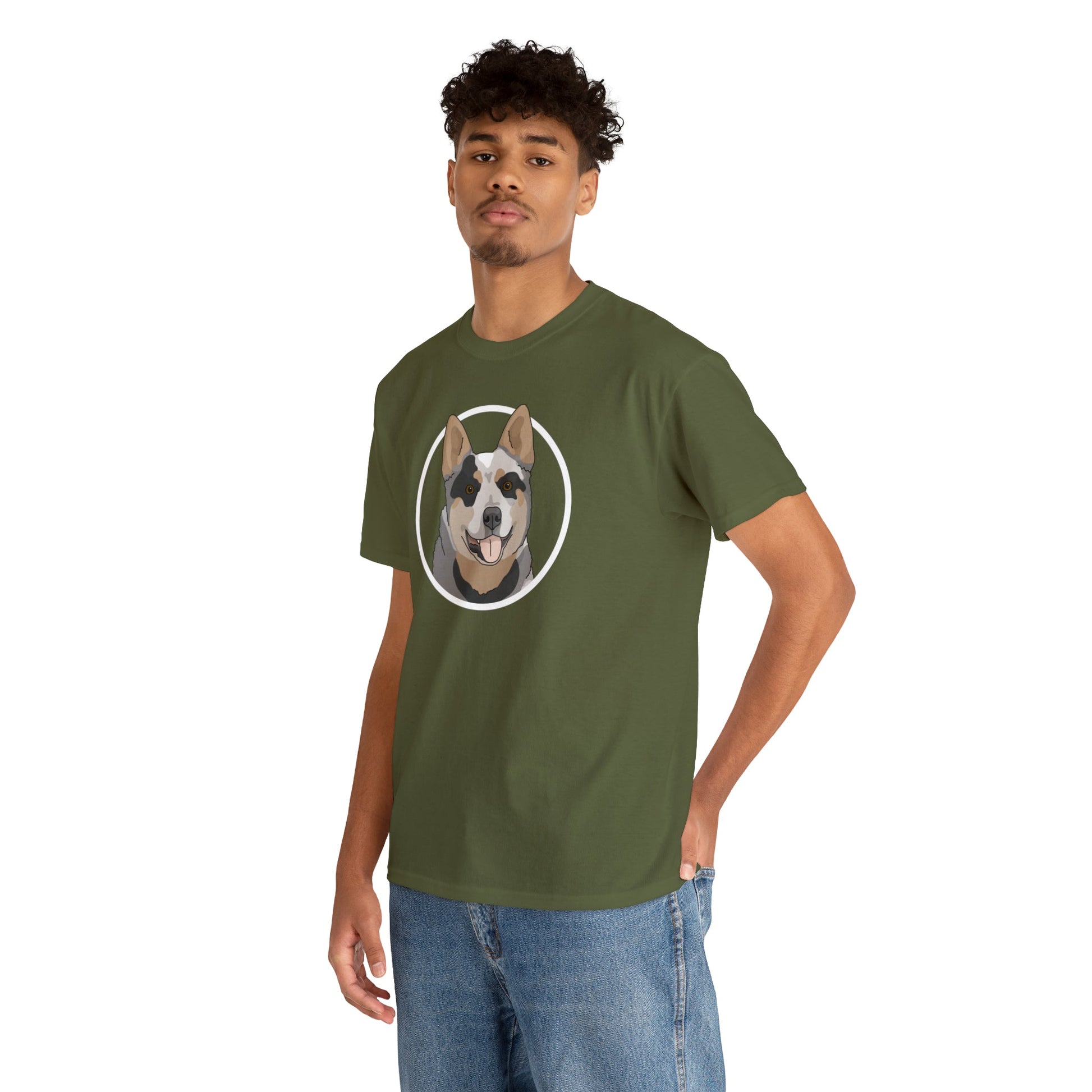 Australian Cattle Dog Circle | T-shirt - Detezi Designs-55445936308229318828