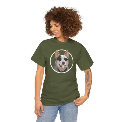 Australian Cattle Dog Circle | T-shirt - Detezi Designs-55445936308229318828