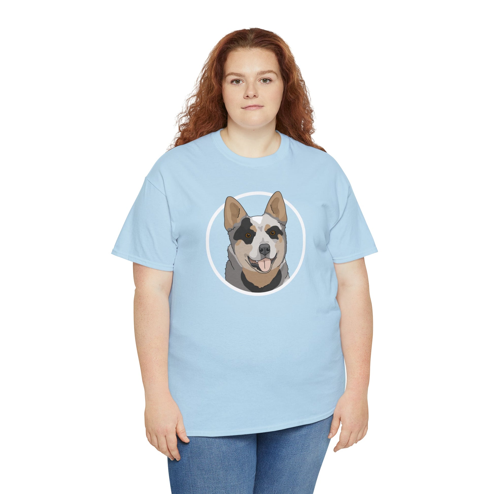 Australian Cattle Dog Circle | T-shirt - Detezi Designs-55445936308229318828