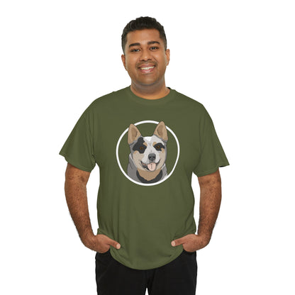 Australian Cattle Dog Circle | T-shirt - Detezi Designs-55445936308229318828