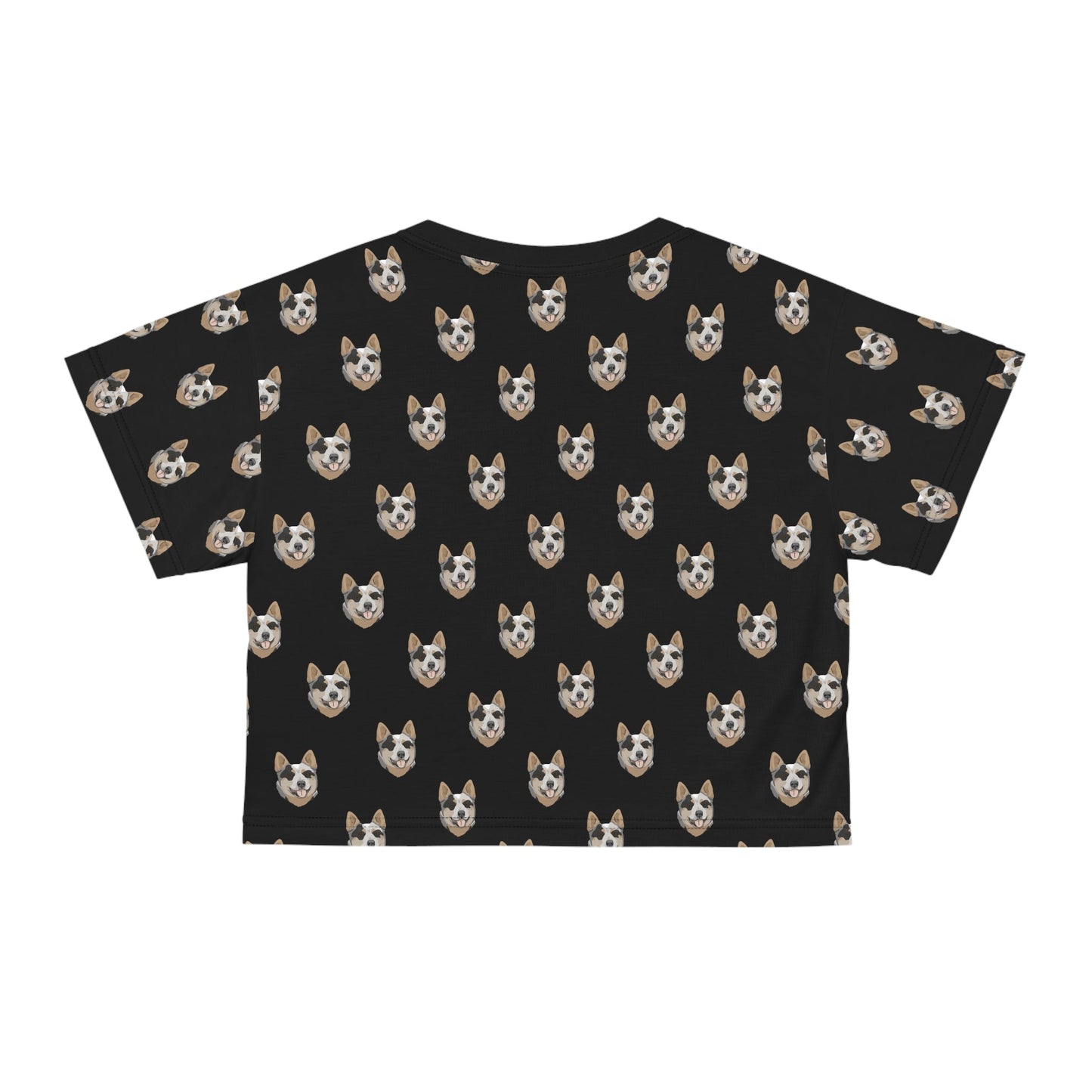 Australian Cattle Dog Faces | Crop Tee - Detezi Designs-GR001