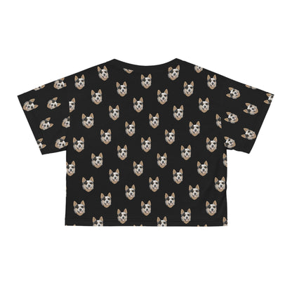 Australian Cattle Dog Faces | Crop Tee - Detezi Designs-GR001