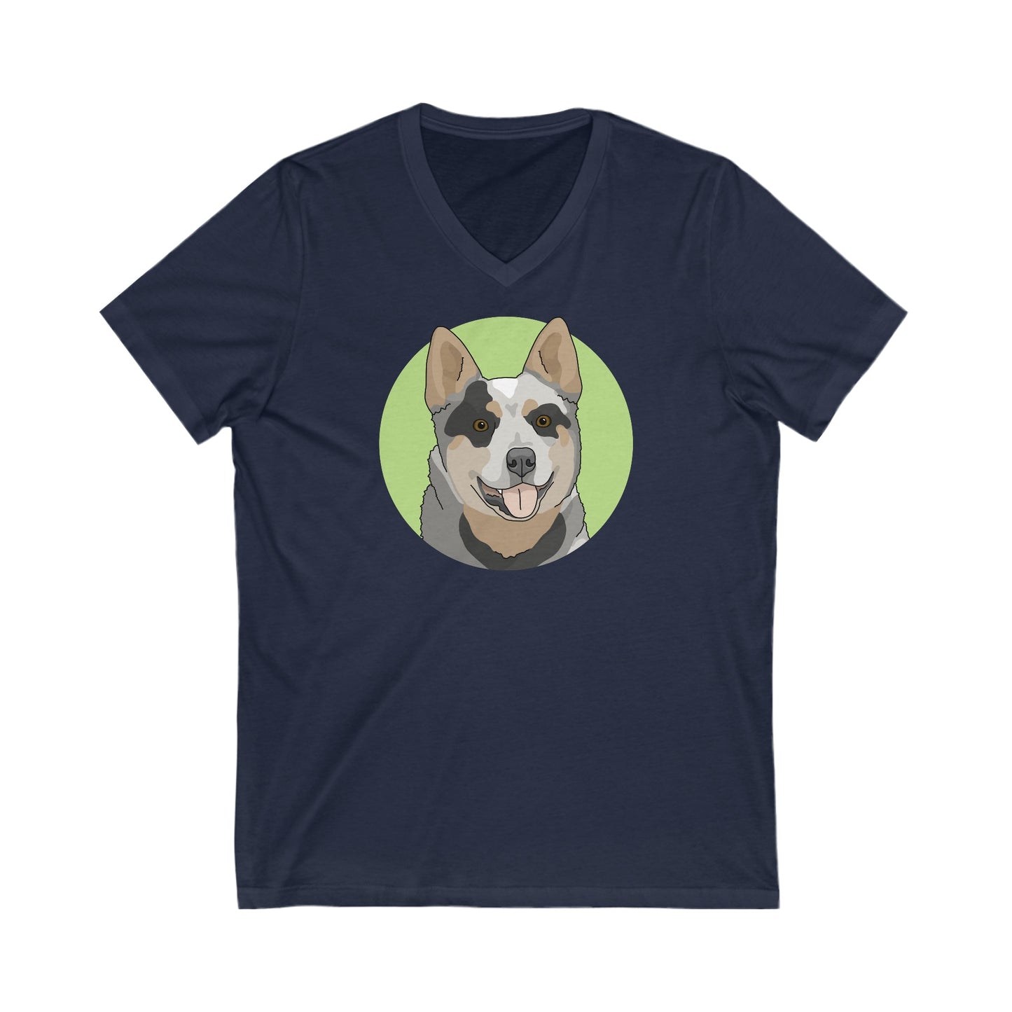 Australian Cattle Dog | Unisex V-Neck Tee - Detezi Designs-19713308337237386483