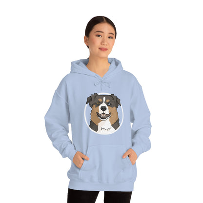 Australian Shepherd Circle | Hooded Sweatshirt - Detezi Designs-10672153396147698865