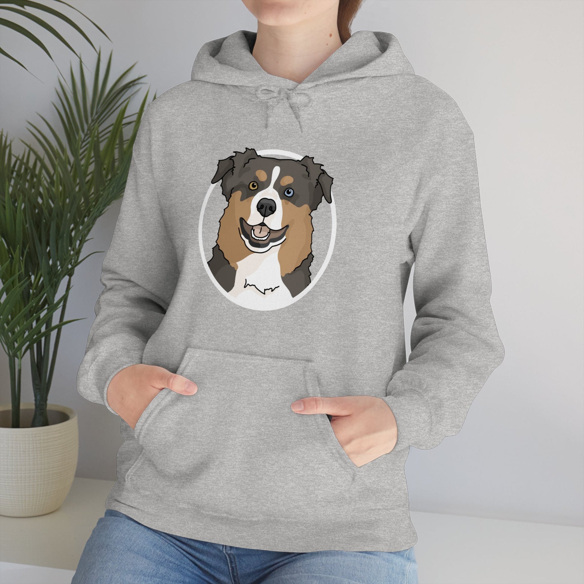 Australian Shepherd Circle | Hooded Sweatshirt - Detezi Designs-10672153396147698865