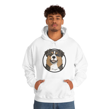 Australian Shepherd Circle | Hooded Sweatshirt - Detezi Designs-10672153396147698865